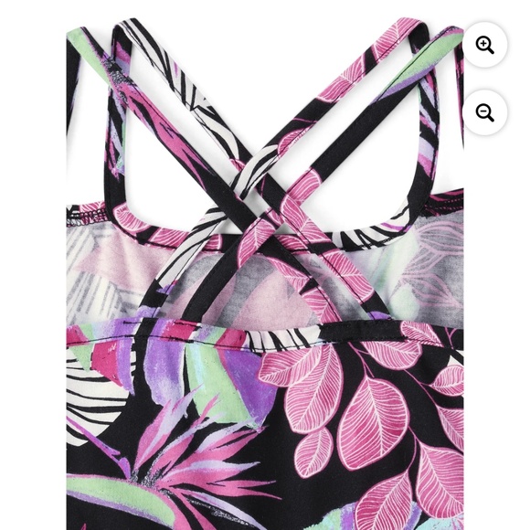 The Children’s Place Girls SL Tropical Leaf Print Size 14 NWT - Picture 2 of 5